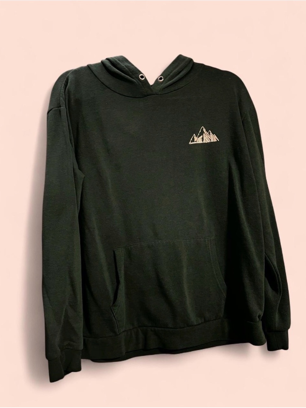 Women's Dark Green Ski Graphic Lightweight Hoodie Sweatshirt